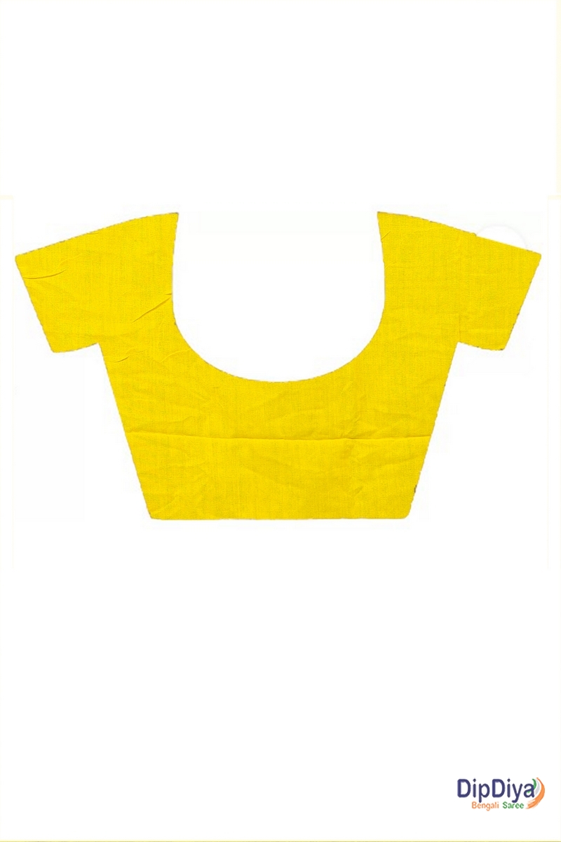 Yellow Pure Cotton Parama Embroidery Handloom saree (283)